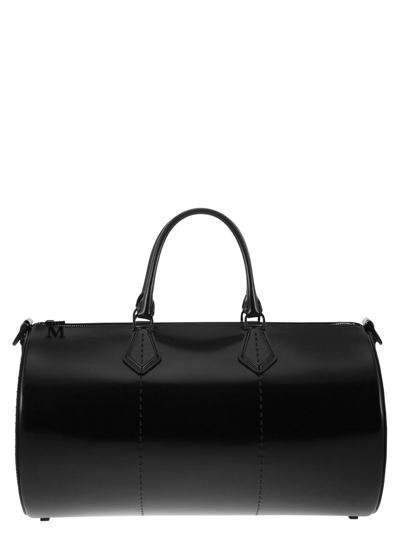 Max Mara Brushedroll L - Leather Handbag In Black