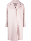 Herno Single-breasted Wool-blend Coat In Pink