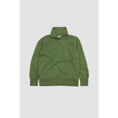 Universal Works Half Zip Sweatshirt Green