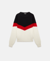 Stella Mccartney Chevron Stripe Cape Jumper In Multicolour