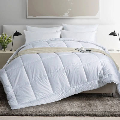 Puredown Peace Nest All Season Down Alternative Comforter With Cotton Blend Shell In White