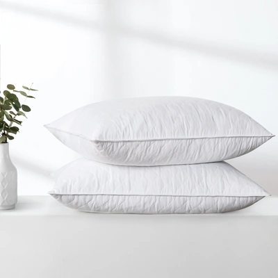 Puredown Peace Nest 2pcs 5% White Goose Down Feather Pillow Soft Bed Pillows