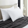 PUREDOWN PEACE NEST 2PCS 100% GREY DUCK DOWN FIBER BED PILLOW