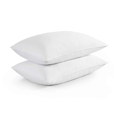 Puredown Peace Nest Set Of 2 Grey Goose Down Feather Bed Pillow King Queen Standard Size Pillows In White