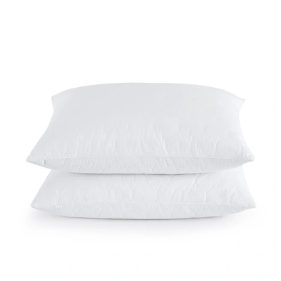 PUREDOWN PEACE NEST SET OF 2 GREY GOOSE DOWN FEATHER PILLOWS