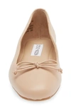 Steve Madden Eydie Ballet Flat In Natural Leather