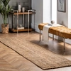 NULOOM ASHLI SOLID JUTE AREA RUG