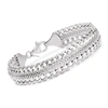 Ross-simons Italian Sterling Silver Curb-link Bracelet In White
