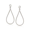 Ross-simons Diamond Open Teardrop Earring Jackets In Sterling Silver In Silver