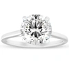 POMPEII3 2 CT DIAMOND SOLITAIRE ENGAGEMENT RING 14K WHITE GOLD CATHEDRAL MOUNT