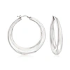 Ross-simons Italian Sterling Silver Hoop Earrings In Silver
