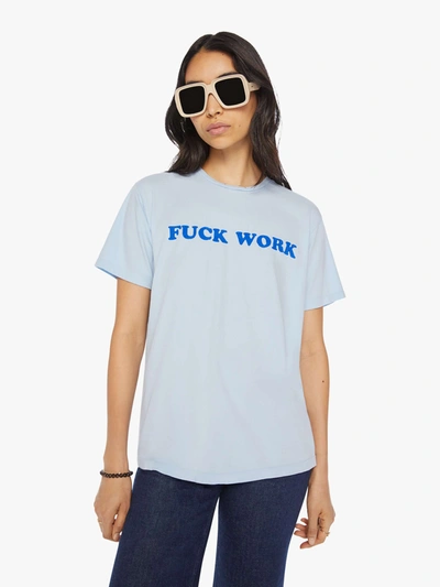 Mother The Rowdy F Work Tee Shirt In Orange