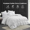 PUREDOWN YEAR ROUND DOWN FEATHER BLEND COMFORTER DUVET GUSSET SOFT COVER