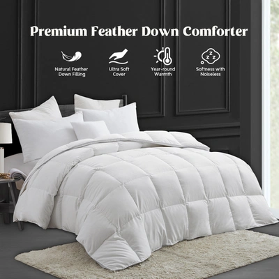 Puredown Year Round Down Feather Blend Comforter Duvet Gusset Soft Cover