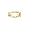 Rs Pure By Ross-simons Diamond 2-row Single Ear Cuff In 14kt Yellow Gold In White