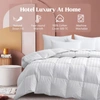 Puredown All Season Down And Feather Blend Comforter Duvet Insert 100% Cotton Cover