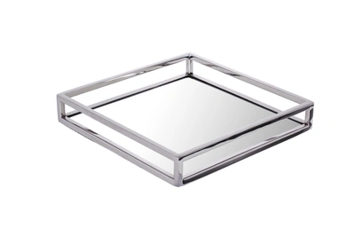 Classic Touch Decor Square Mirror Tray