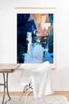 DENY DESIGNS ALYSSA HAMILTON ART ON THE DOCK A PRETTY ABSTRACT ART PRINT WITH OAK HANGER