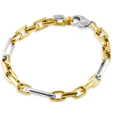 Pompeii3 Men's Figaro 14k Gold (33gram) Or Platinum (53gram) 6.5mm Link Bracelet 8.75"