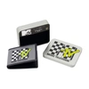Concept One Mtv Logo With Checkerboard Pattern Bifold Wallet, Slim Wallet With Decorative Tin For Men And Women In Multi