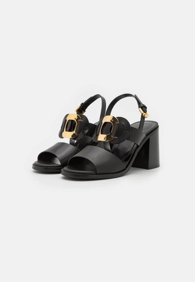See By Chloé Black Chany Heeled Sandals In Black