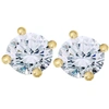 Pompeii3 Vvs 2 Ct 14k Yellow Gold Moissanite Screw Back Studs 6mm In Multi