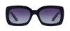 Hawkers Gigi Hgig22bgtp Bgtp Rectangle Polarized Sunglasses In Grey