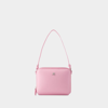 Courrèges Rectangular Shoulder Bag With Adjustable Strap And Minimalist Design In Pink