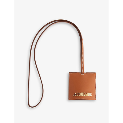 Jacquemus Womens Light Brown 2 Le Porte Leather Keyring