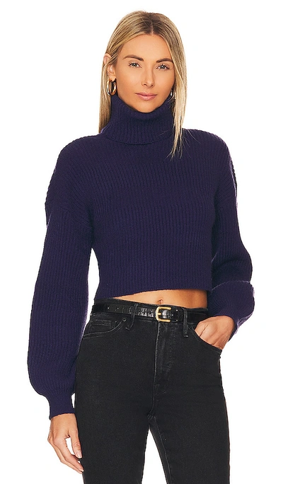 More To Come Sloane Turtleneck Sweater In Cobalt Blue