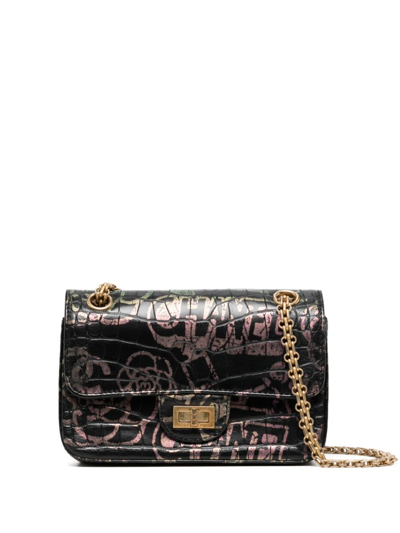 Pre-owned Chanel 2019 Mini 2.55 Reissue Shoulder Bag In Black