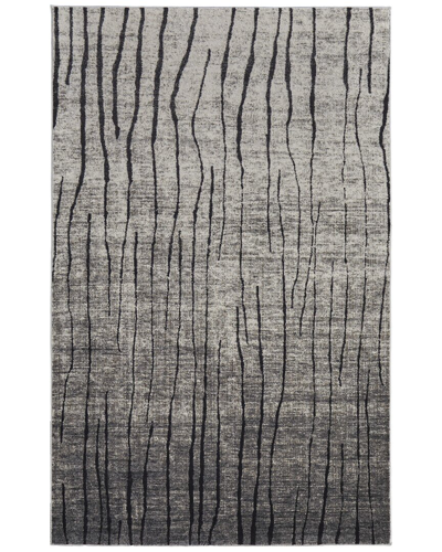 Weave & Wander Kiba Modern Abstract 60% Polypropylene 40% Polyester Accent Rug In Grey