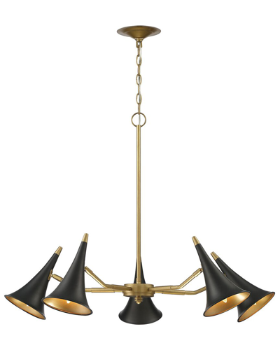 Lumanity Clarion 5-light Statement Modern Chandelier In Gold