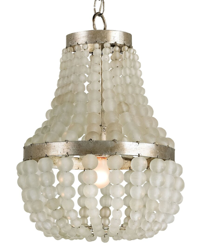 Currey & Company Chanteuse Small Beaded Glass Chandelier In Silver