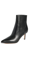 Veronica Beard Lisa Leather Mid-heel Bootie In Black