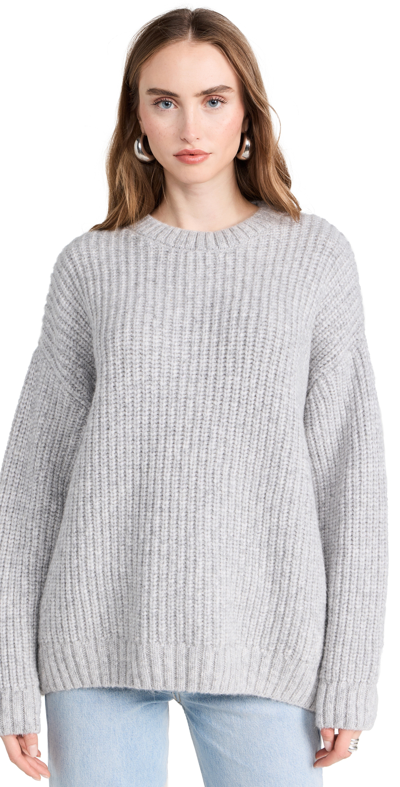 Anine Bing Sydney Crew Sweater In Grey