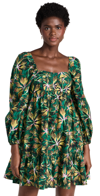 Ulla Johnson Alita Tiger Lily Long Sleeve Cotton Dress In Tigerlily