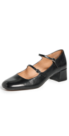 Madewell The Nettie Heeled Mary Jane In True Black