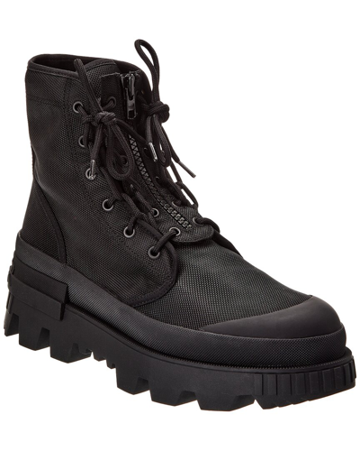 Moncler Hyke Desertyx Canvas And Rubber Ankle Boots In Black