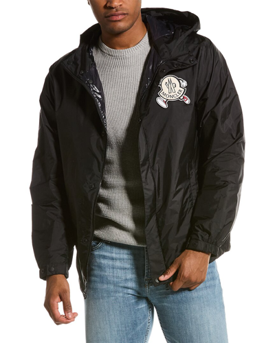 Moncler Guiers Logo-patch Hooded Jacket In Black