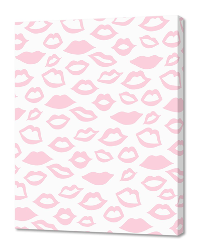 Curioos Blush Pink Lips Pattern Glam By Anita's & Bella's Art Wall Art