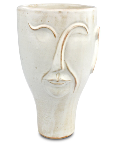 Currey & Company Poet Medium Vase In White