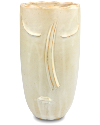 Currey & Company Playwright Vase In White