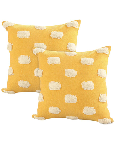 Lr Home Set Of 2 Zeal Pom-pom Throw Pillows