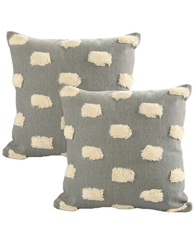 Lr Home Set Of 2 Zeal Pom-pom Throw Pillows