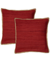 LR HOME LR HOME SET OF 2 RILEY SOLID THROW PILLOWS
