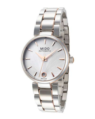 Mido Women's Baroncelli Ii Donna 33mm Automatic Watch In Silver