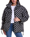 Noize Amiyah Belted Diamond Quilt Longline Jacket In Black