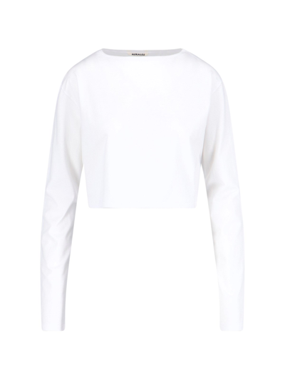 Auralee Crop Jumper In White