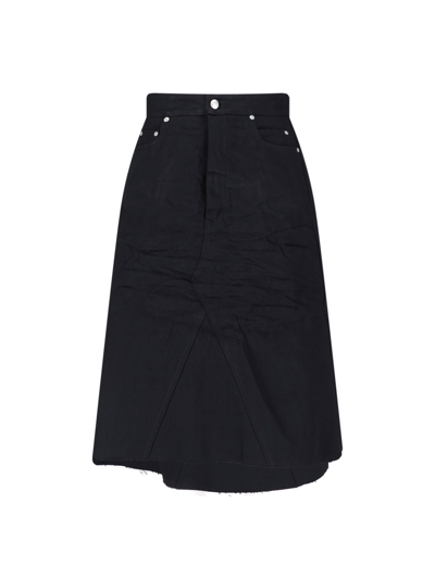 Rick Owens Godet Skirts Black In Black  